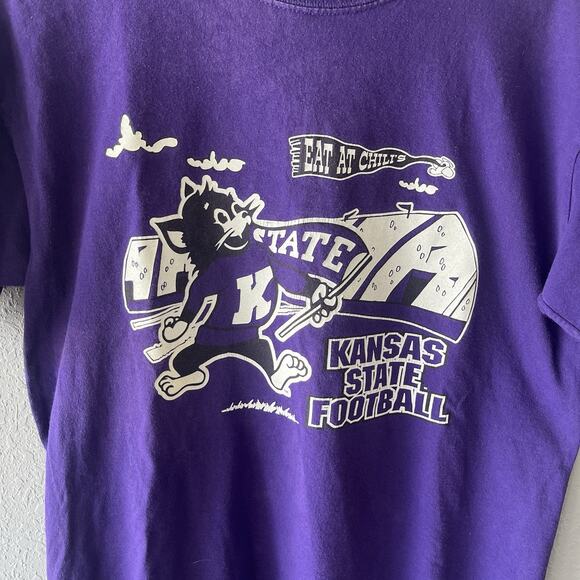 Vintage Kstate Promo Tshirt Men’s M Purple Beer Chilis Manhatten Kansas Tee - Picture 2 of 5